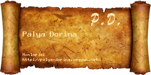 Palya Dorina névjegykártya